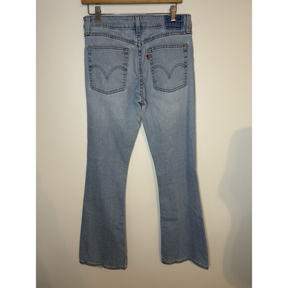 Levi’s 519 Vintage Jeans Low Stretch Flare Light Wash Sz 11 Junior Long - Picture 4 of 12